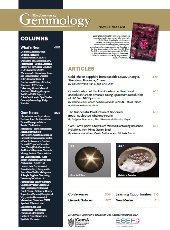 Contents Journal of Gemmology 39-5