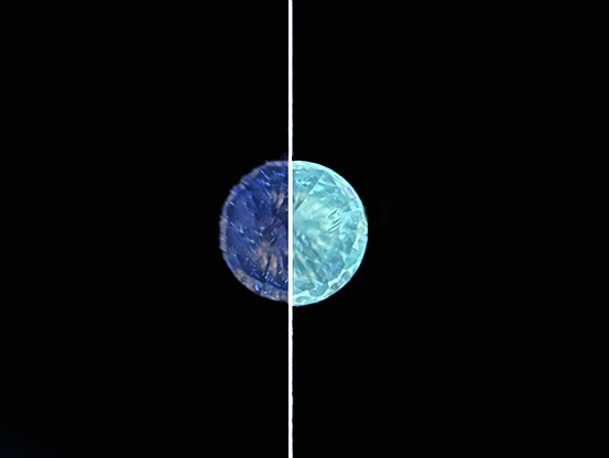 Fluorescence in Diamonds - Fluorescence in Diamonds - HPHT Synthetic Diamond LWUV SWUV GK 1